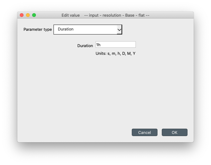 Setting the temporal resolution of the model.